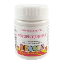 Краска акриловая флуоресцентная "Decola" 50мл арт.4328104 белый