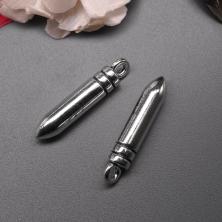 Подвеска "Пуля" 5*23мм арт.ИВ-418 серебро