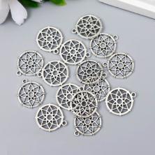 Подвеска "Ловец снов" 22*19мм арт.7006347 серебро