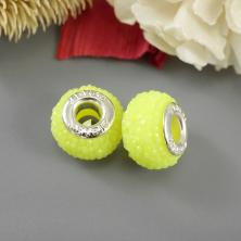 Бусины из эпоксидной смолы 14мм арт.RFB-14 салатовый/неон