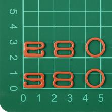 Комплект фурнитуры металл 10мм (крючок, регулятор, кольцо) арт.7684