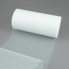 Фатин средней жесткости 15см с блестками арт.SF-604 белый-02