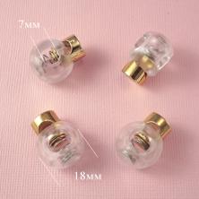 Фиксатор 23*18мм отв.6мм для шнуров арт.АС-0122 золото