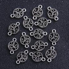 Коннектор "Завиток" 11*17мм отв-е 2мм арт.ИВ-230 ант.серебро