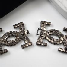 Застежка 73*29мм со стразами арт.JRTB-1166 черный