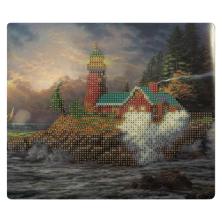 "Дом у моря" 21*25см арт.21276JA Картина стразами частичная выкладка