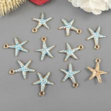 Подвеска "Морская звезда" 14*16мм эмаль арт.ИВ-203
