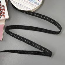 Кружево лен   7мм*3м арт.HVK-11 113-черный