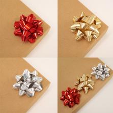 Бант-звезда 6,5см арт.SF-7825 микс (1уп-3шт)