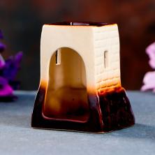 Аромалампа "Башня" керамика 4*6*7,5см арт.4694368 коричневый/бежевый