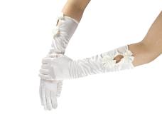 Карнавальный аксессуар перчатки атласные 37см арт.ФУ-3726