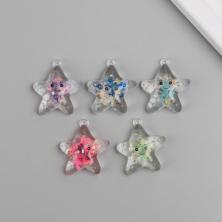 Подвеска акрил светится в темноте "Звездочка" 30*27*10мм арт.10715285 микс