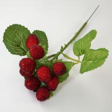 Ветка земляники 30см арт.SF-7522 красный