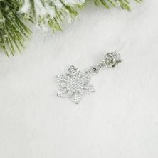 Шармик "Снежинка" 17*30мм арт.102589 серебро