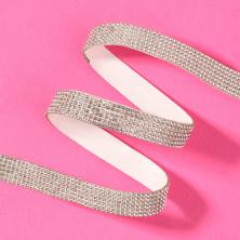 Тесьма-стразы самоклеющиеся 6линии 2мм арт.9679314 Crystal (стекло)