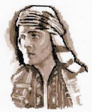 Кларт арт.7-092 "Мужчина в тюрбане" Набор для вышивания мулине 17*21см