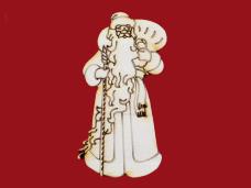 Заготовка дерево "Дед мороз" 9,8*5,3*0,3см арт.12500