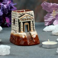 Аромалампа "Башня" керамика 4*6*7,5см арт.4694368 коричневый/бежевый