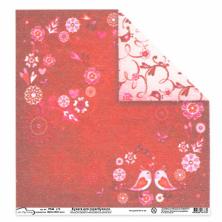 Бумага с блестками "(190)199 Любовь" 30,5*30,5см 180гр/м арт.PSG