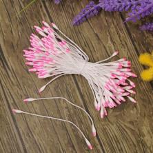 Тычинки 6см d-3мм арт.TIC/NSM-4 розовый (85шт)