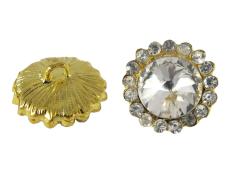 Пуговица со стразами 21мм арт.CHB-0652 золото