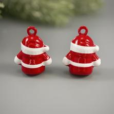 Бубенчик "Санта-Клаус" 20*20*14мм арт.71797 красный
