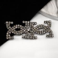 Застежка 73*29мм со стразами арт.JRTB-1166 черный