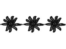 Кружево гипюр  53мм с бусинами арт.CLH-1227 02-черный