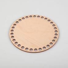 Донце для вязаной сумки дерево "Круг" 15см отв-е 9 мм арт.5488331