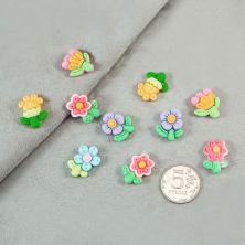 Набор кабошонов фигурок "Цветы" арт.9236114 ассорти (10шт)