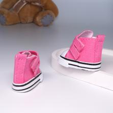 Кеды для кукол 50*30мм на липучках арт.ИВ-623 розовый