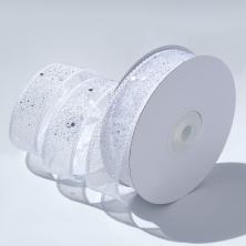Лента капрон 25мм с блестками арт.SF-1336