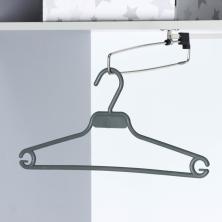 Вешалка костюмная 40см ширина 7мм с перекладиной арт.4850956 серый