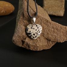 Кулон "Сердце" 20*27мм с камнем авантюрин арт.ИВ-282