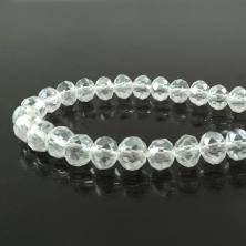 Бусины граненые на леске "Рондель" 6*4,5мм 45см арт.SF-669 перламутр (98бусин)