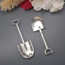 Подвеска "Греби деньги" 15*45мм арт.ИВ-465 серебро