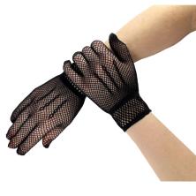 Карнавальный аксессуар перчатки сетка 17см арт.СС-2774 черный