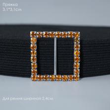 Шлевка металл со стразами арт.DS-030-H