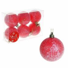 Набор из  6-ти елочных шаров 6,0см 