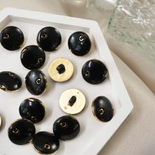 Пуговица арт.P-165 15мм 24L черный