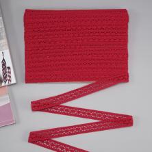 Кружево лен 15мм арт.TBY.15.01.099  красный