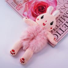 Резинка д/волос "Зайка" 8*19см арт.ФУ-11880 розовый микс