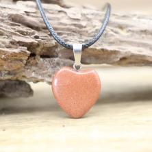 Кулон "Сердце" 20*27мм с камнем авантюрин арт.ИВ-282