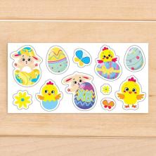 Яйцо сюрприз пасхальный "Цыплята" с наклейкой 7*5,5см арт.4595758