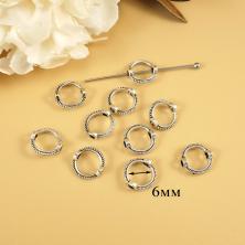 Рамка для бусины 6мм арт.ИВ-154 никель