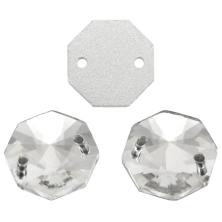 Камни пришивные стекло "Многогранник" 14мм арт.632 Crystal