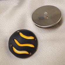 Пуговица со стразами 26мм арт.А-0015