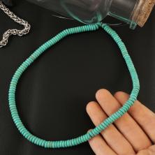 Бусины "Бирюза" шайба 6*2мм 37см арт.ИВ-817 (165бусин)