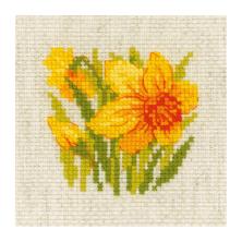 1841 "Нарцисс" Набор для вышивания  мулине "Риолис" 13*13см