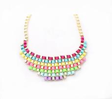 Колье с лентой арт.ФУ-6151 микс/золото